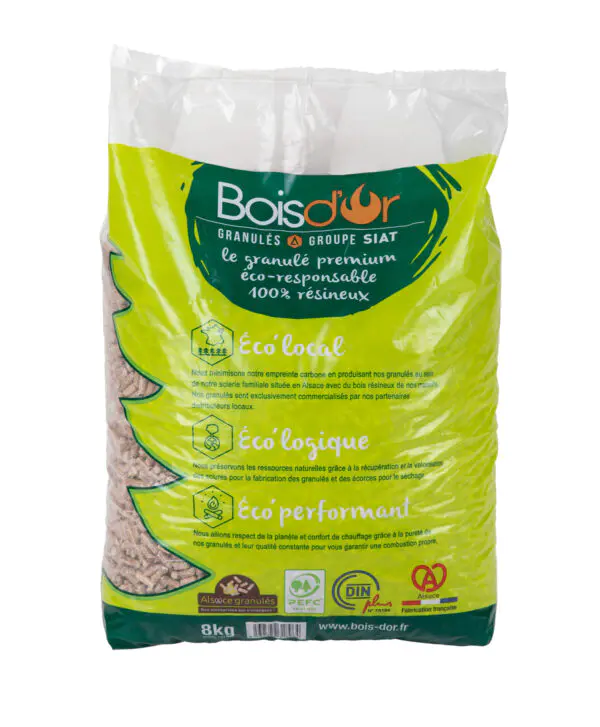 Pellets Bois d'Or - 100% résineux - 126 sacs de 8 kg - Granulest