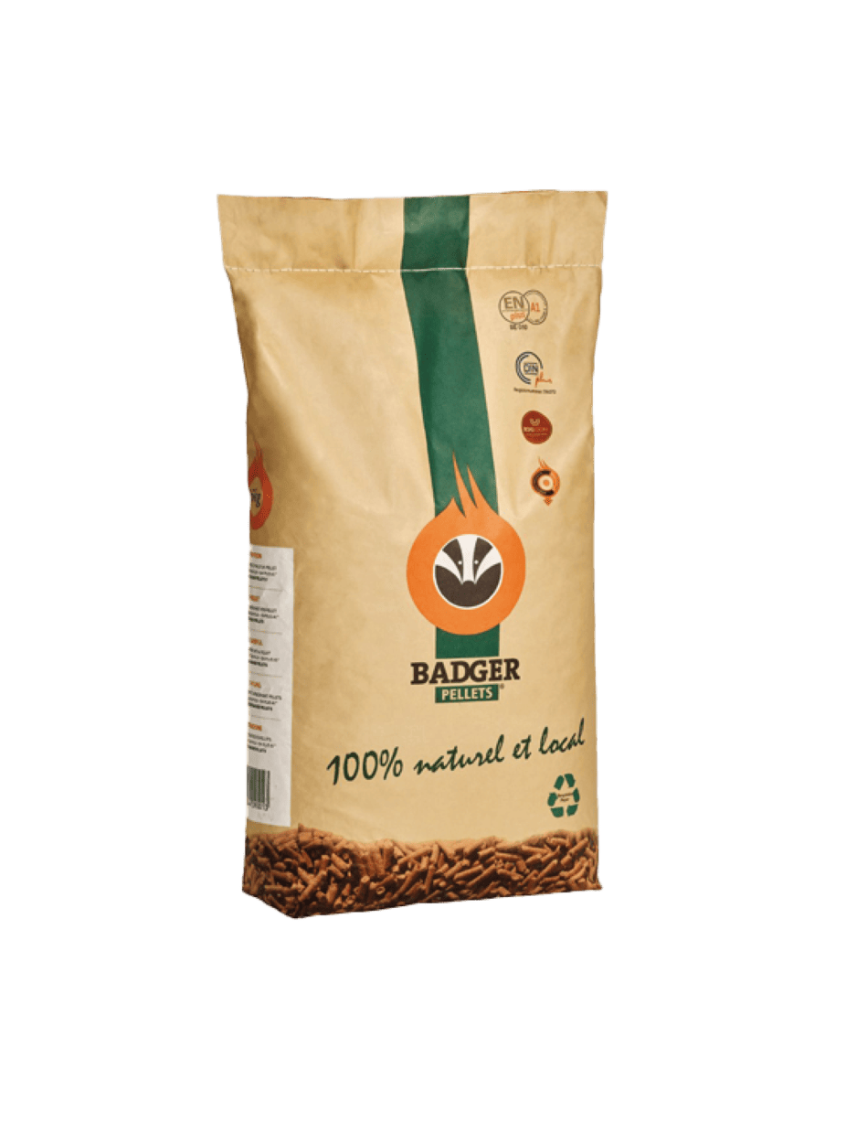 Badger Pellets - 100% naturel et local - 65 sacs de 15 kg